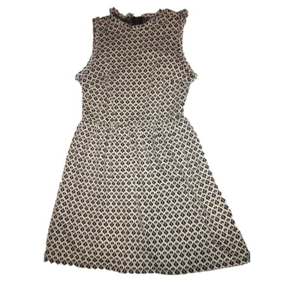 Xhilaration dress Womens Small cream black sleeveless knit Preppy Minimalist 60s - Picture 2 of 8